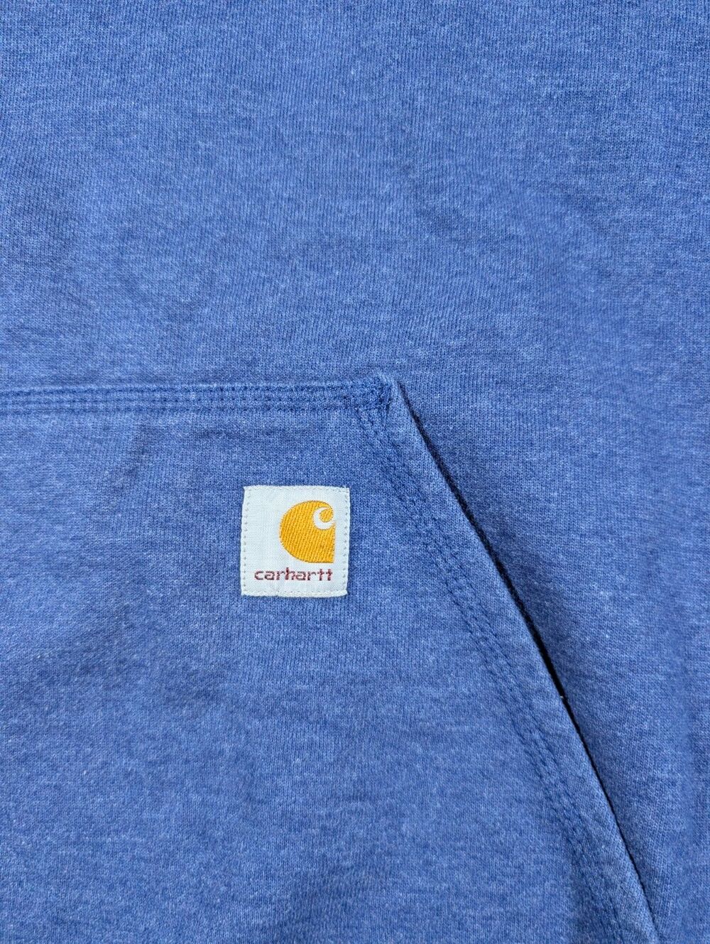 Carhartt Hoodie Sweatshirt Mens Large Blue Loose Fit Fleece Pullover K288 - Picture 7 of 9